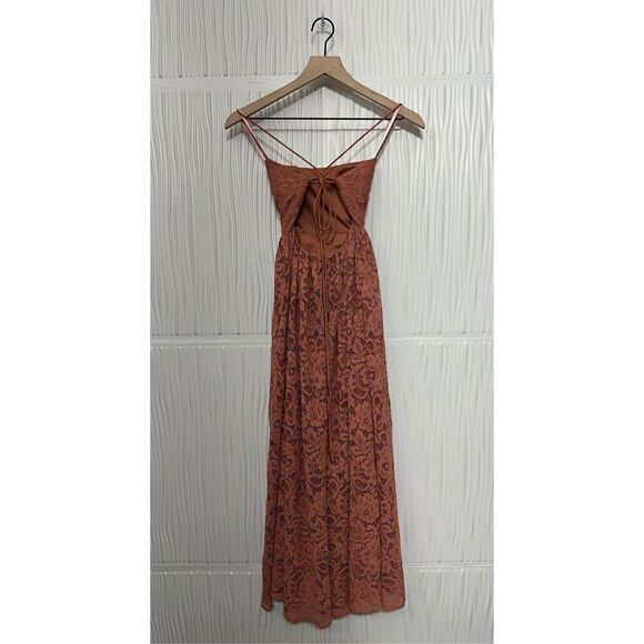 BHLDN (Anthropology) Zoe Open-Back Lace Midi Dress MSRP $248 - Picture 6 of 12